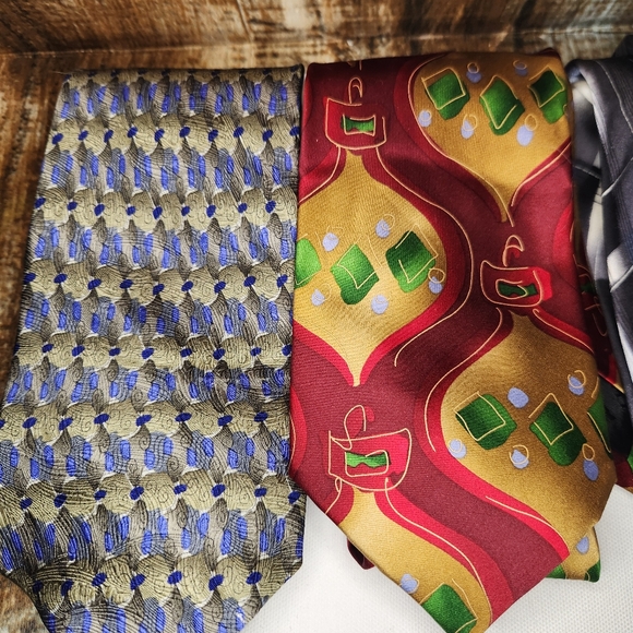 Jerry Garcia Ties Lot of 4 Psychedelic Art Grateful Dead Abstract Fish Menthe - Picture 2 of 11